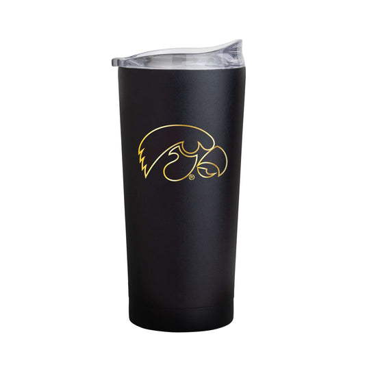Iowa Black 20oz Foil Powder Coat Tumbler - Logo Brands - Flyclothing LLC