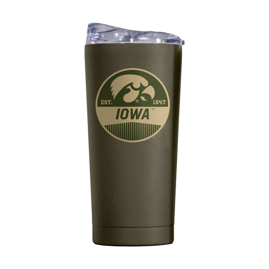 Iowa 20oz Badge Powder Coat Tumbler - Logo Brands - Flyclothing LLC