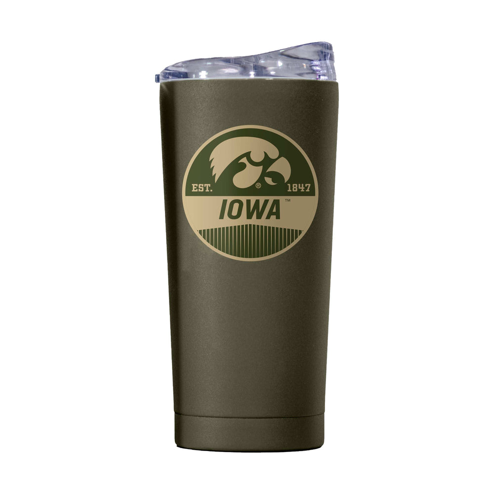Iowa 20oz Badge Powder Coat Tumbler - Logo Brands - Flyclothing LLC