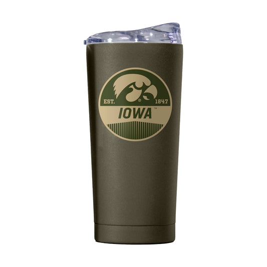 Iowa 20oz Badge Powder Coat Tumbler - Logo Brands - Flyclothing LLC