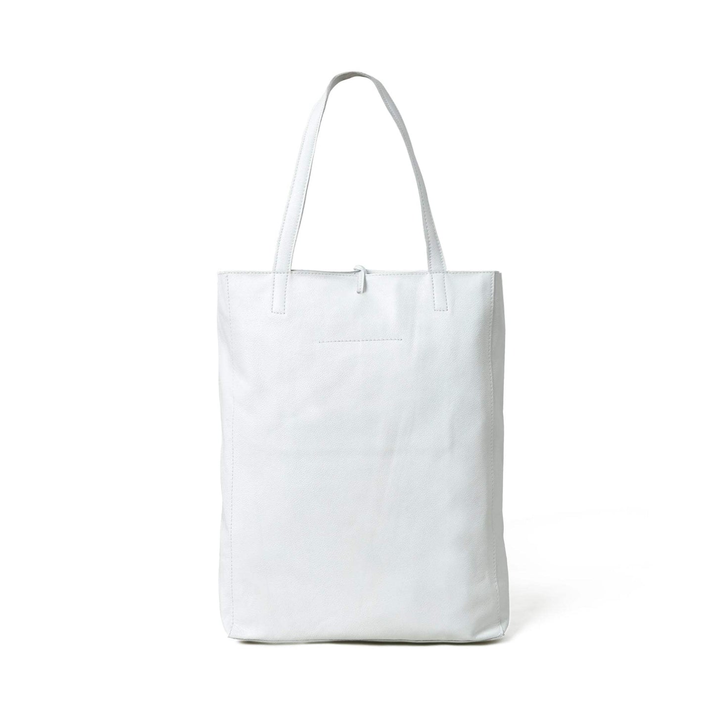 White Leather Shoulder Tote Bag - Classy Leather Bags - Flyclothing LLC