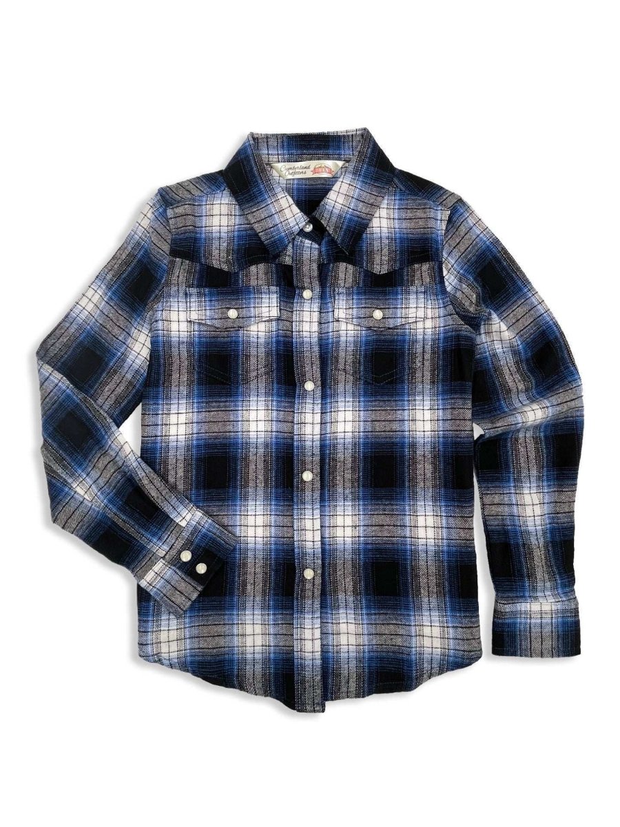 Girl's Ely Cattleman Plaid Flannel Western Snap Shirt - Ely Cattleman - Flyclothing LLC