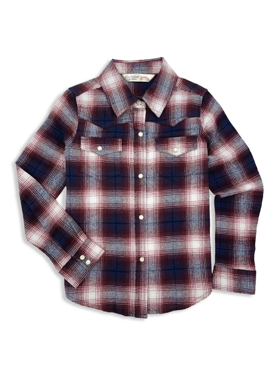 Girl's Ely Cattleman Plaid Flannel Western Snap Shirt - Ely Cattleman - Flyclothing LLC
