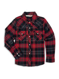 Girl's Ely Cattleman Plaid Flannel Western Snap Shirt - Ely Cattleman