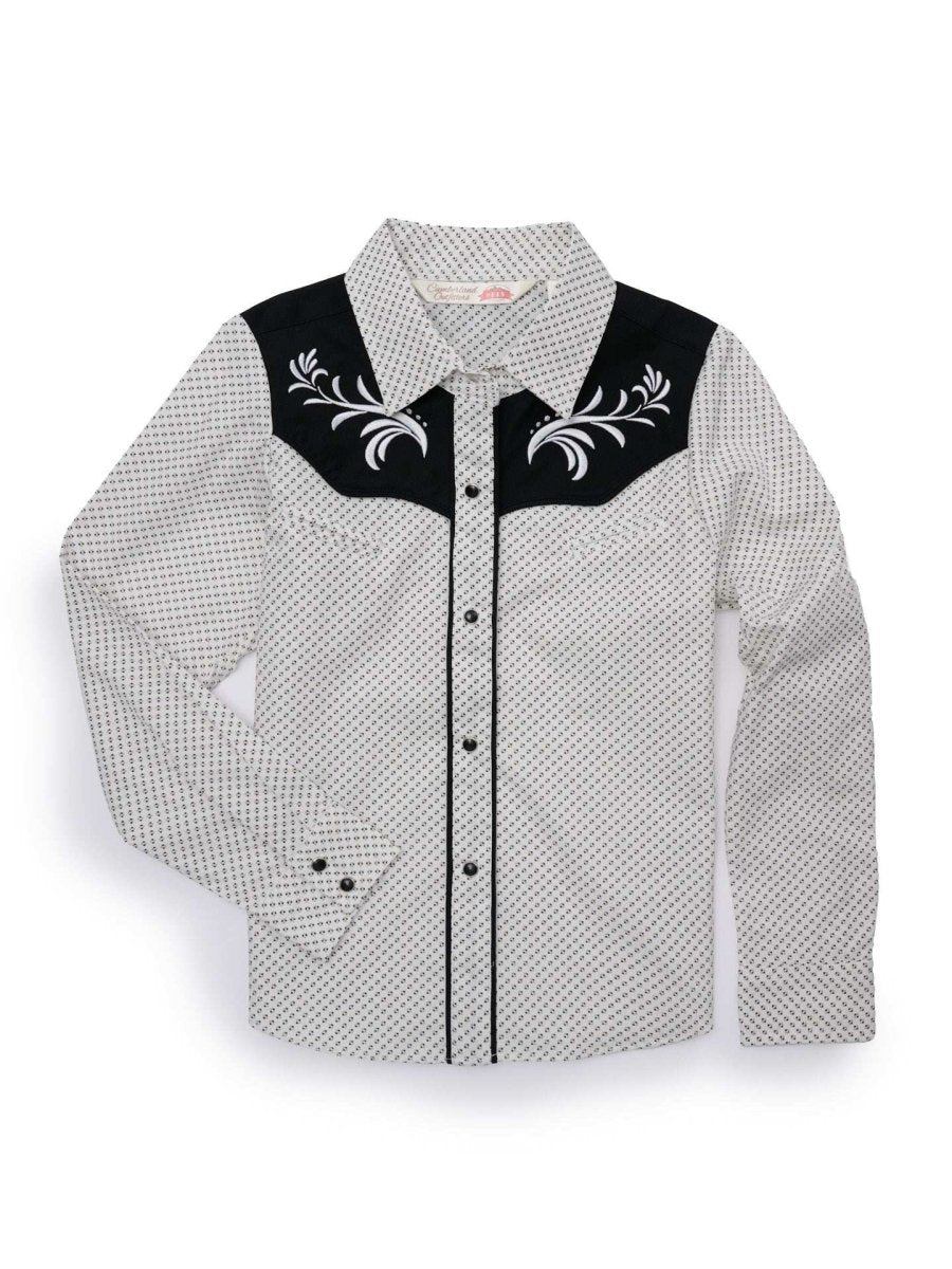 Girl's Ely Cattleman Long Sleeve Cotton Print Western Snap Shirt - Ely Cattleman - Flyclothing LLC