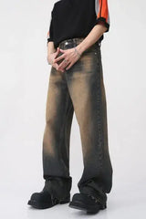 Raw Hem Straight Leg Jeans - Trendsi - Flyclothing LLC
