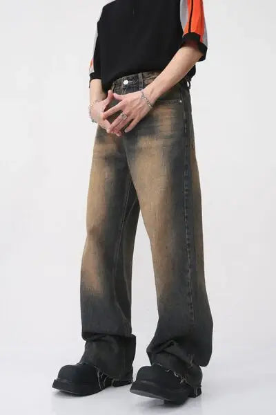 Raw Hem Straight Leg Jeans - Trendsi - Flyclothing LLC