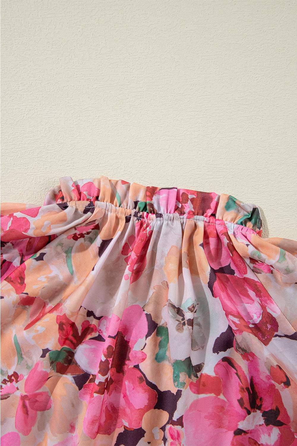 Frill Floral Button Down Long Sleeve Shirt - Trendsi - Flyclothing LLC
