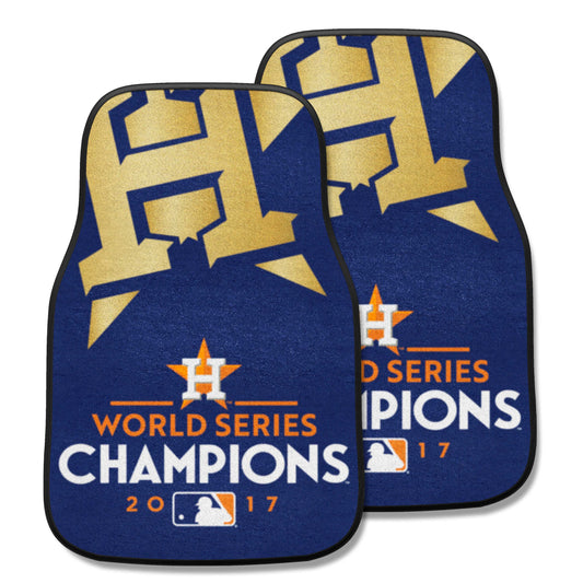 Houston Astros 2017 MLB World Series Champions Front Carpet Car Mat Set - 2 Pieces - Houston Astros