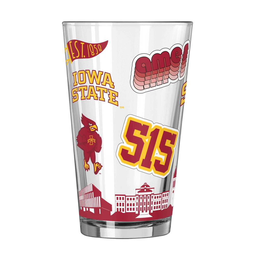 Iowa State 16oz Native Pint Glass - Logo Brands - Flyclothing LLC