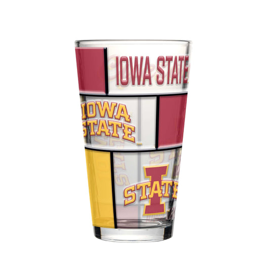 Iowa State 16oz Quilted Stained Pint Glass - Logo Brands - Flyclothing LLC