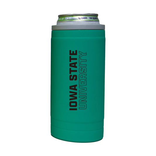 Iowa State 12oz Optic Stacked Soft Touch Slim Coolie - Logo Brands - Flyclothing LLC