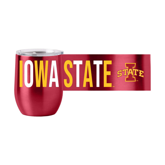 Iowa State 16oz Overtime Stainless Curved Beverage - Logo Brands - Flyclothing LLC