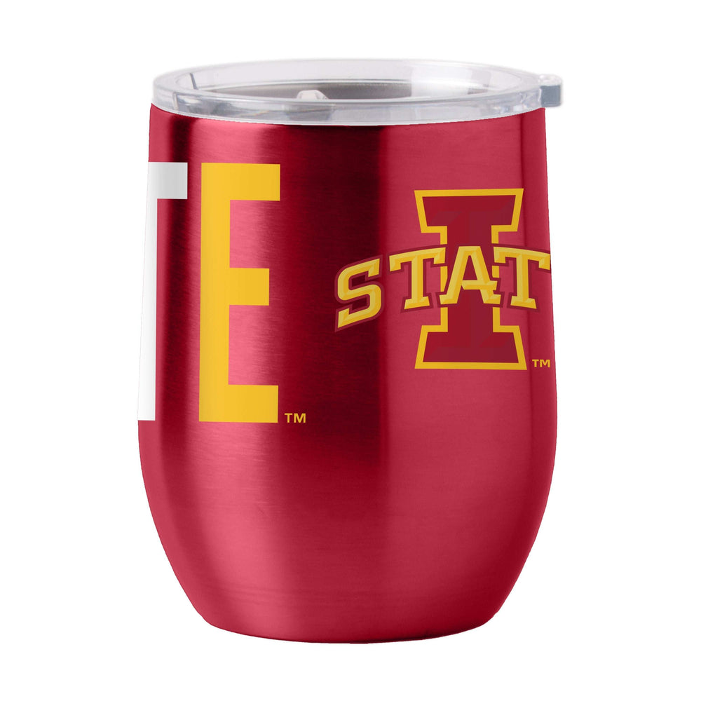 Iowa State 16oz Overtime Stainless Curved Beverage - Logo Brands - Flyclothing LLC
