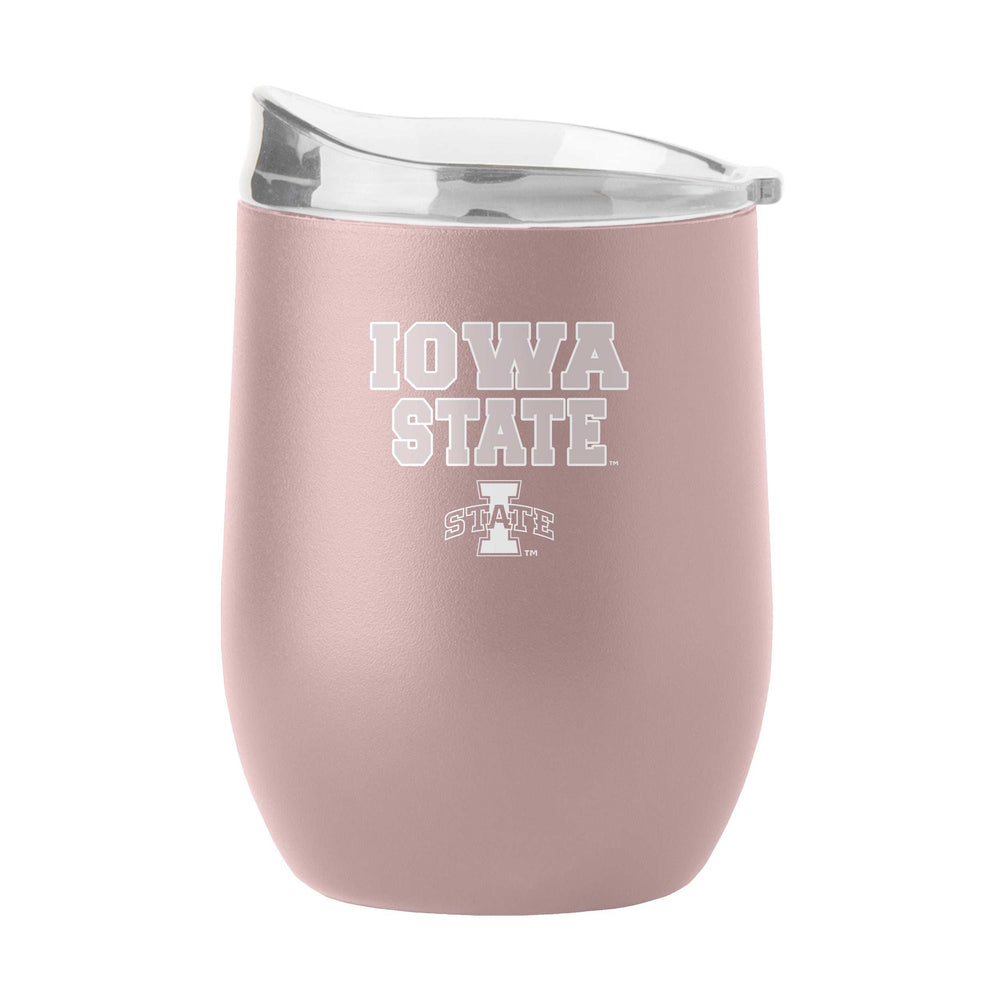 Iowa State 16oz Stencil Powder Coat Curved Beverage - Logo Brands - Flyclothing LLC
