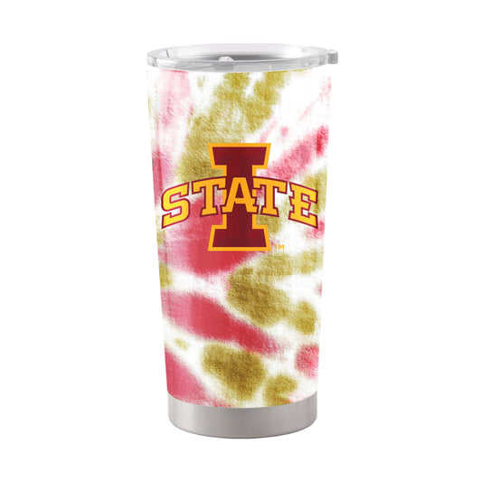 Iowa State 20oz Tie Dye Stainless Steel Tumbler - Logo Brands - Flyclothing LLC