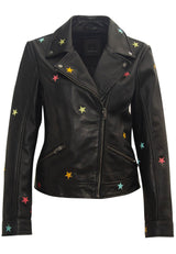 Nanca RF Leather Jacket, Black