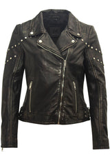 Danielle RF Leather Jacket, Black