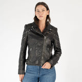 Danielle RF Leather Jacket, Black