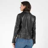 Danielle RF Leather Jacket, Black