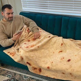 Super Soft Warm Flannel Burrito Blankets 280Gsm Round Shape Airplane Travel Throw Coral Fleece Tortilla Nap Wrap Blankets - My Store - Flyclothing LLC