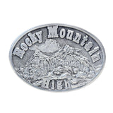 Rockmount Ranch Wear Pewter Rocky Mountain High Western Belt Buckle - Rockmount Clothing - Flyclothing LLC