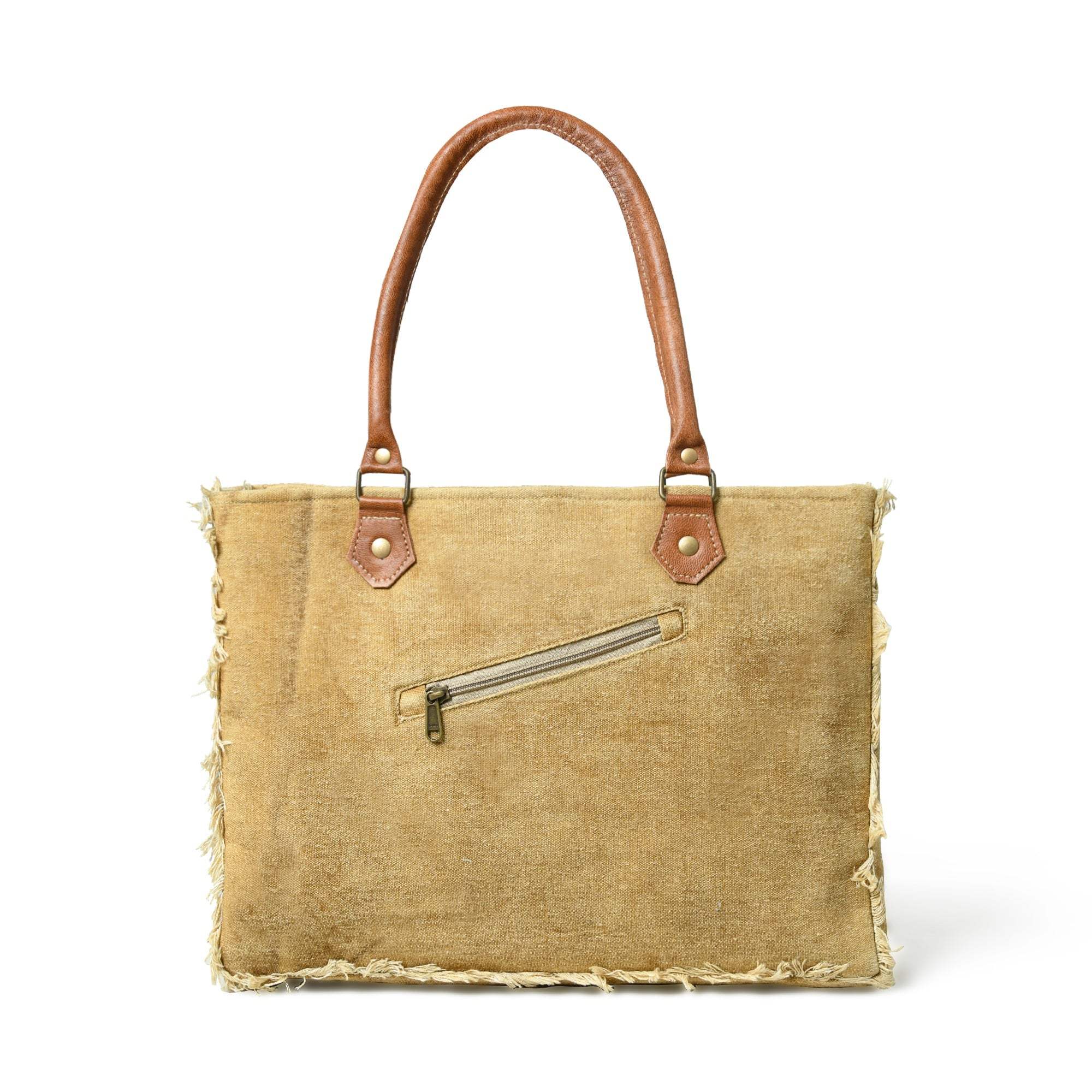 Nordic Charm Canvas Shoulder Tote Bag - Classy Leather Bags - Flyclothing LLC