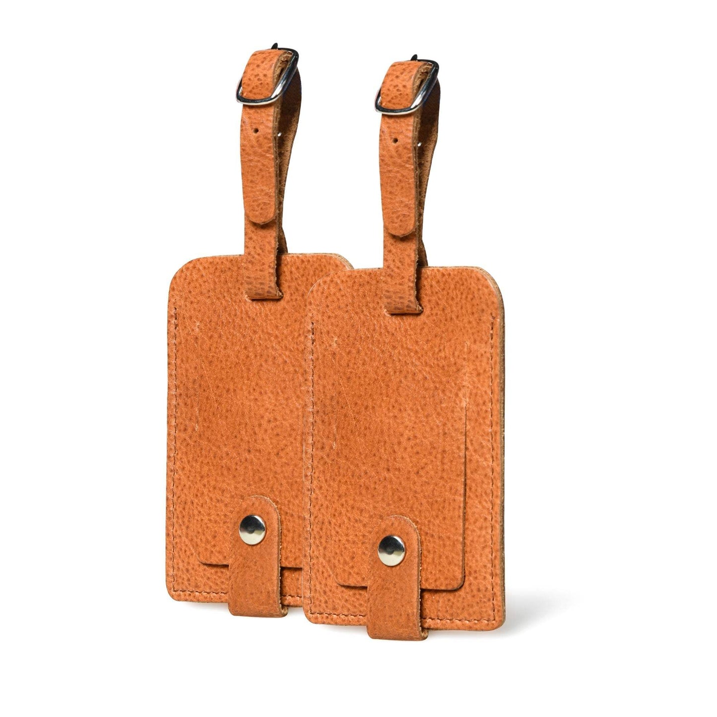 Tan Leather Luggage Tags Set - Classy Leather Bags - Flyclothing LLC