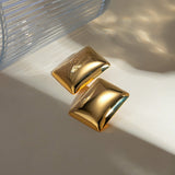 Stainless Steel Rectangular Stud Earrings - Trendsi