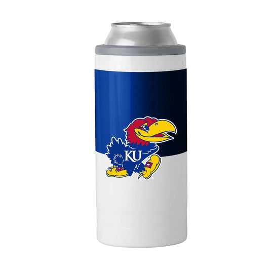 Kansas 12oz Colorblock Slim Can Coolie - Logo Brands - Flyclothing LLC