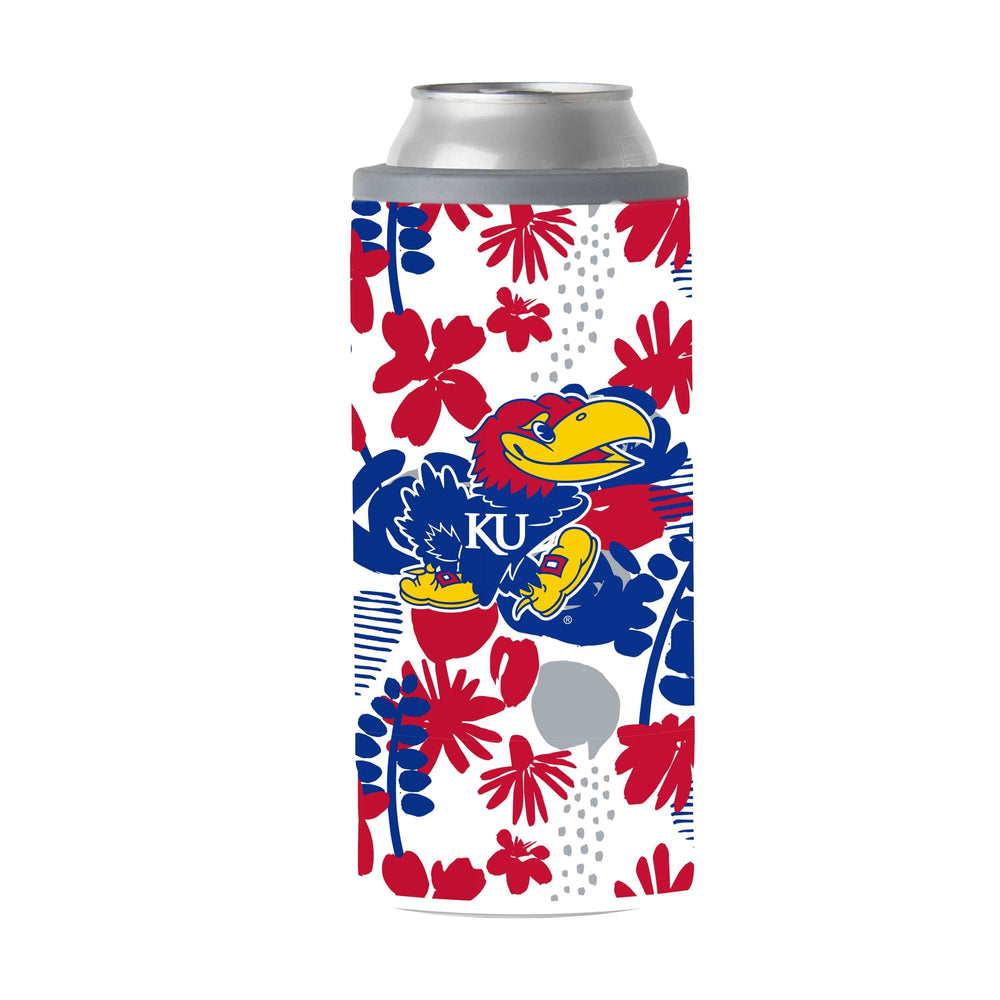Kansas 12oz Floral Slim Can Coolie - Logo Brands - Flyclothing LLC