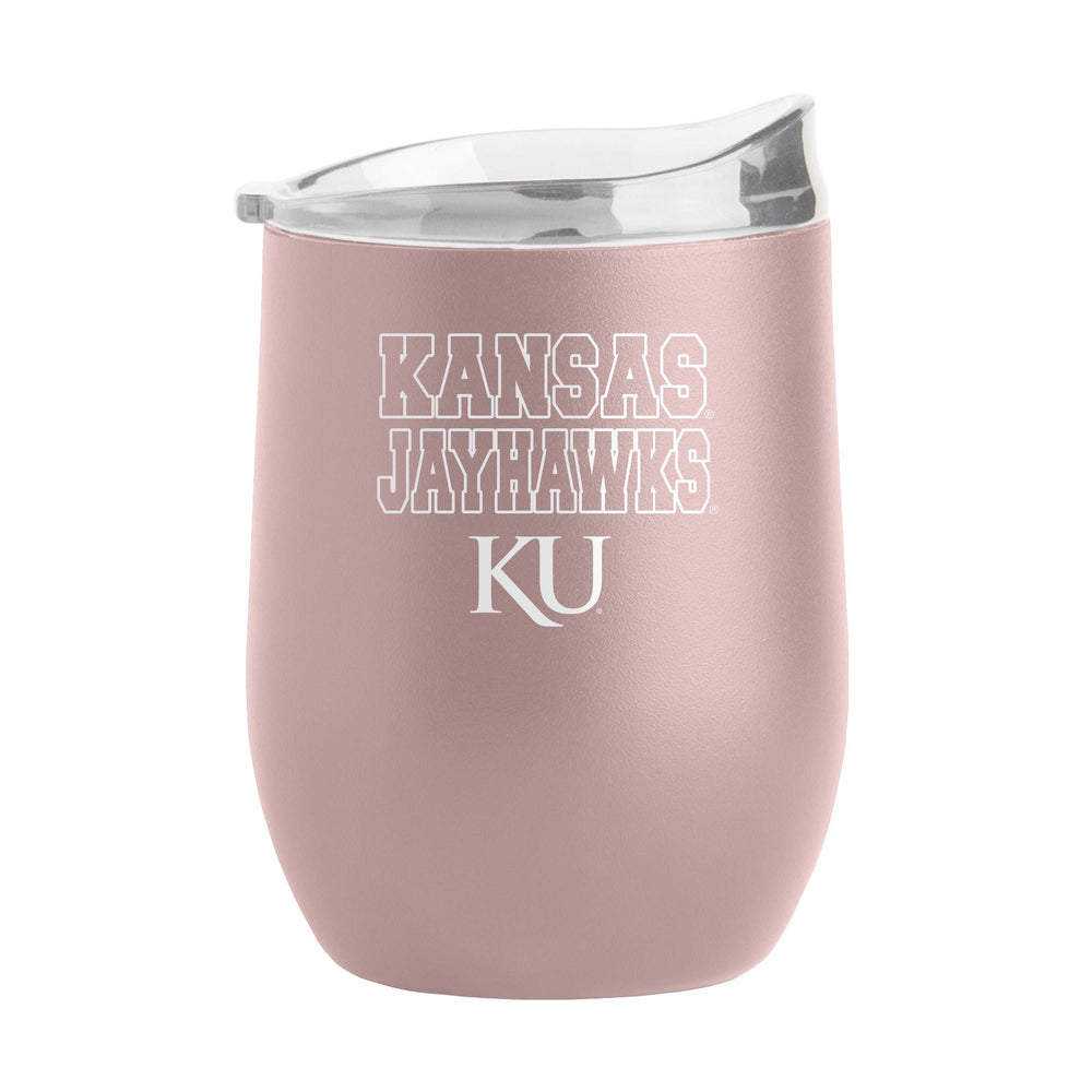 Kansas 16oz Stencil Powder Coat Curved Bev - Logo Brands - Flyclothing LLC