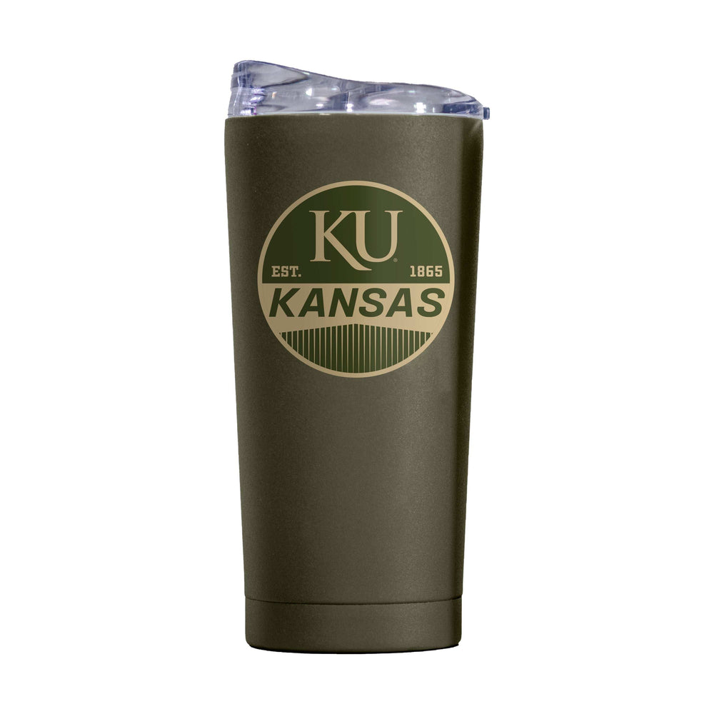 Kansas 20oz Badge Powder Coat Tumbler - Logo Brands - Flyclothing LLC