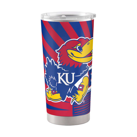 Kansas 20oz Mascot Stainless Tumbler - Logo Brands - Flyclothing LLC