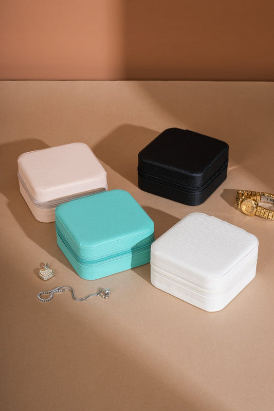 PU Leather Square Jewelry Box - Trendsi