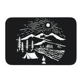 River Scenery Flocked Floor Mat Ground Protection Mat