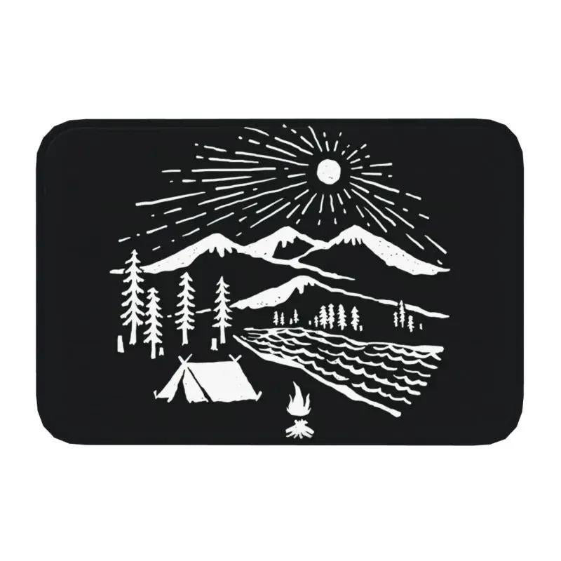 River Scenery Flocked Floor Mat Ground Protection Mat
