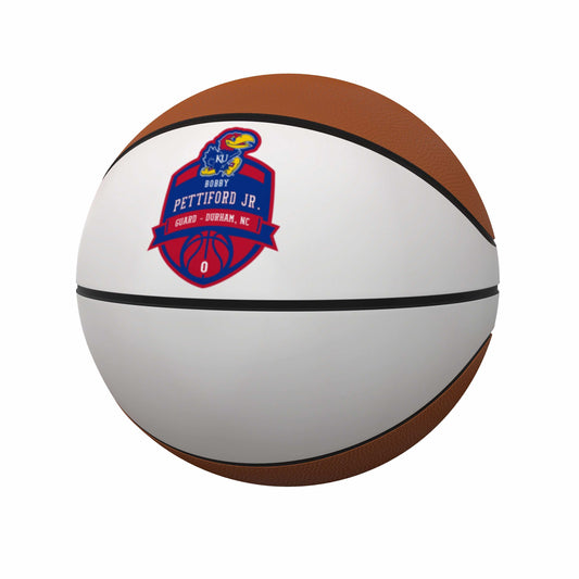 Kansas 2022-2023 Season Bobby Pettiford Full Size Autograph Basketball - Logo Brands - Flyclothing LLC