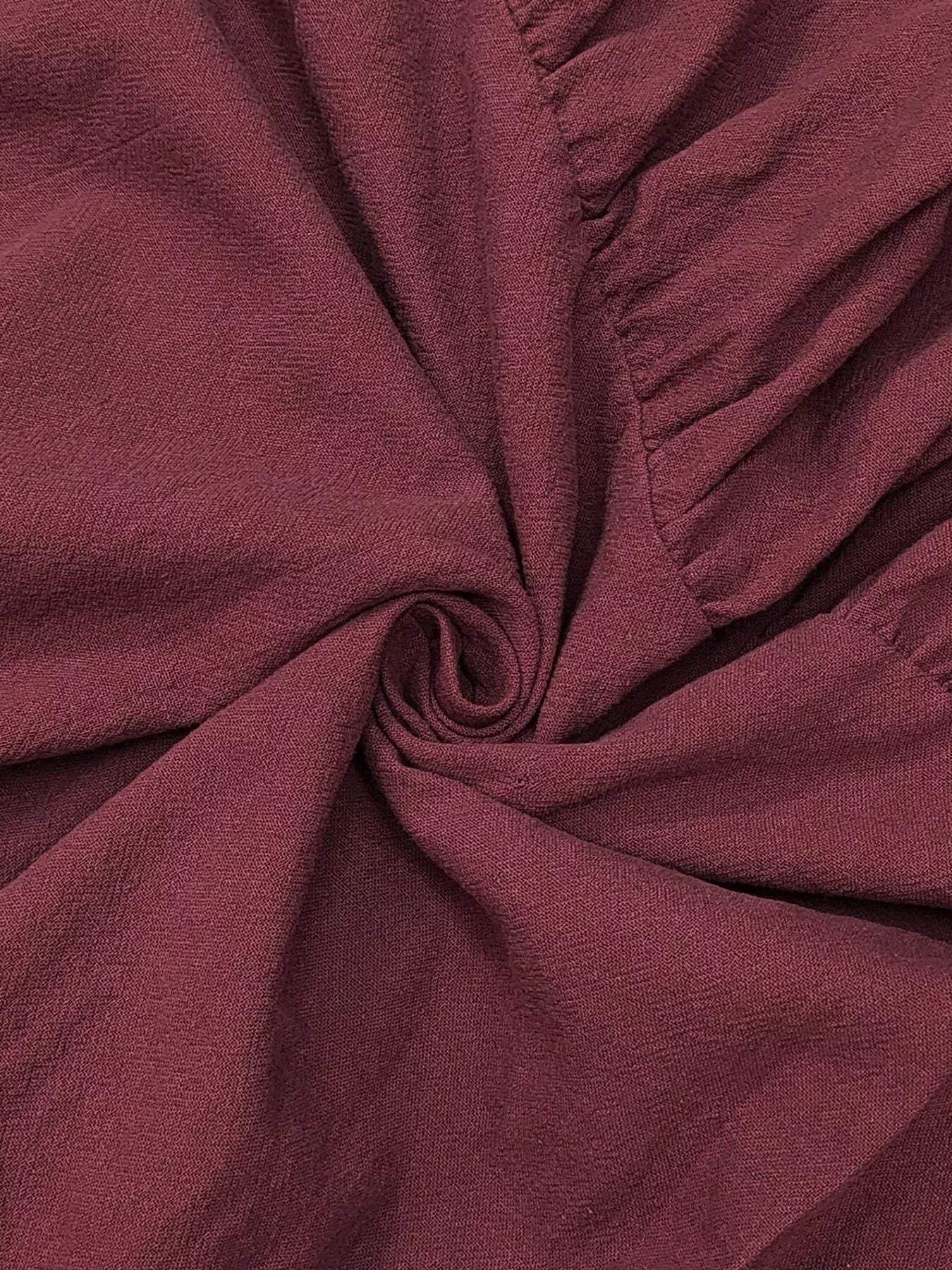 Tie Waist Long Sleeve Ruffled Hem Dress - Trendsi - Flyclothing LLC