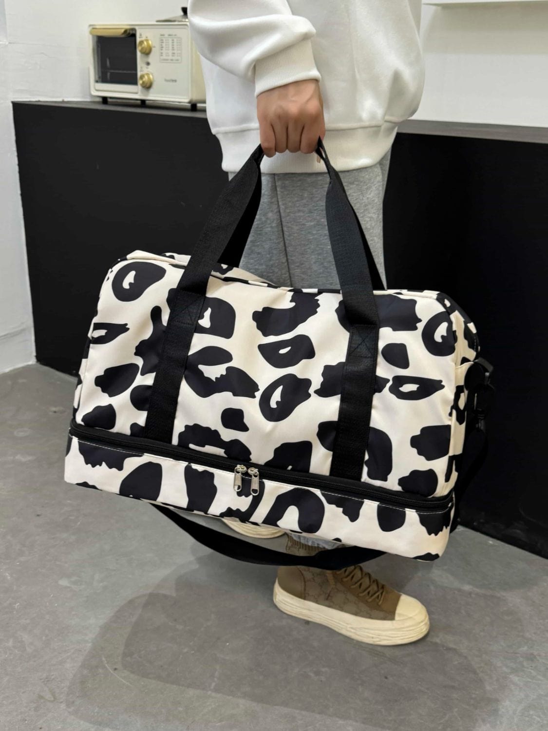 Oxford Cloth Leopard Travel Bag - Trendsi