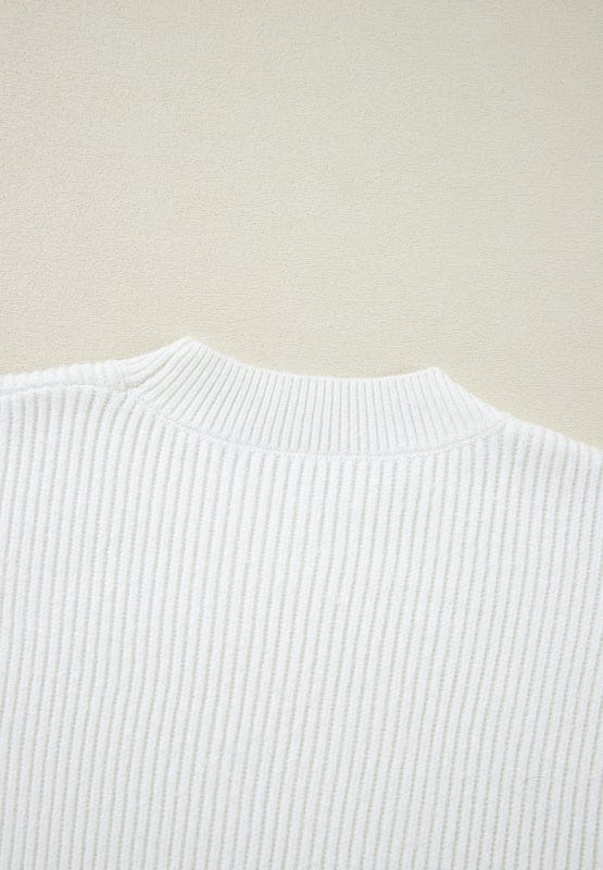 Heart Sequin Round Neck Long Sleeve Sweater - Trendsi