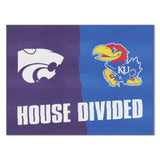 House Divided Mat - Kansas / Kansas State - Logo Brands - Flyclothing LLC