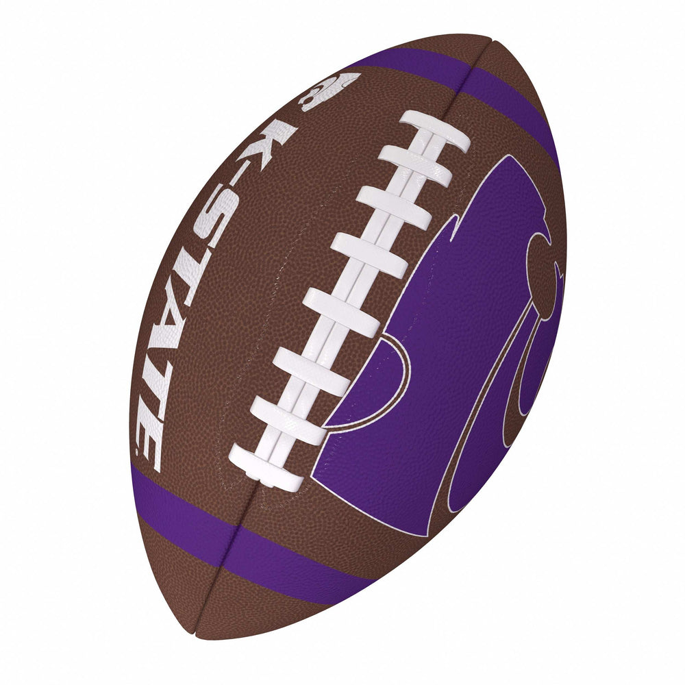 KS State Team Stripe Official-Size Composite Football - Logo Brands - Flyclothing LLC