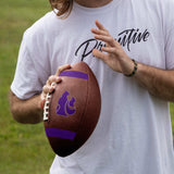KS State Team Stripe Official-Size Composite Football - Logo Brands - Flyclothing LLC