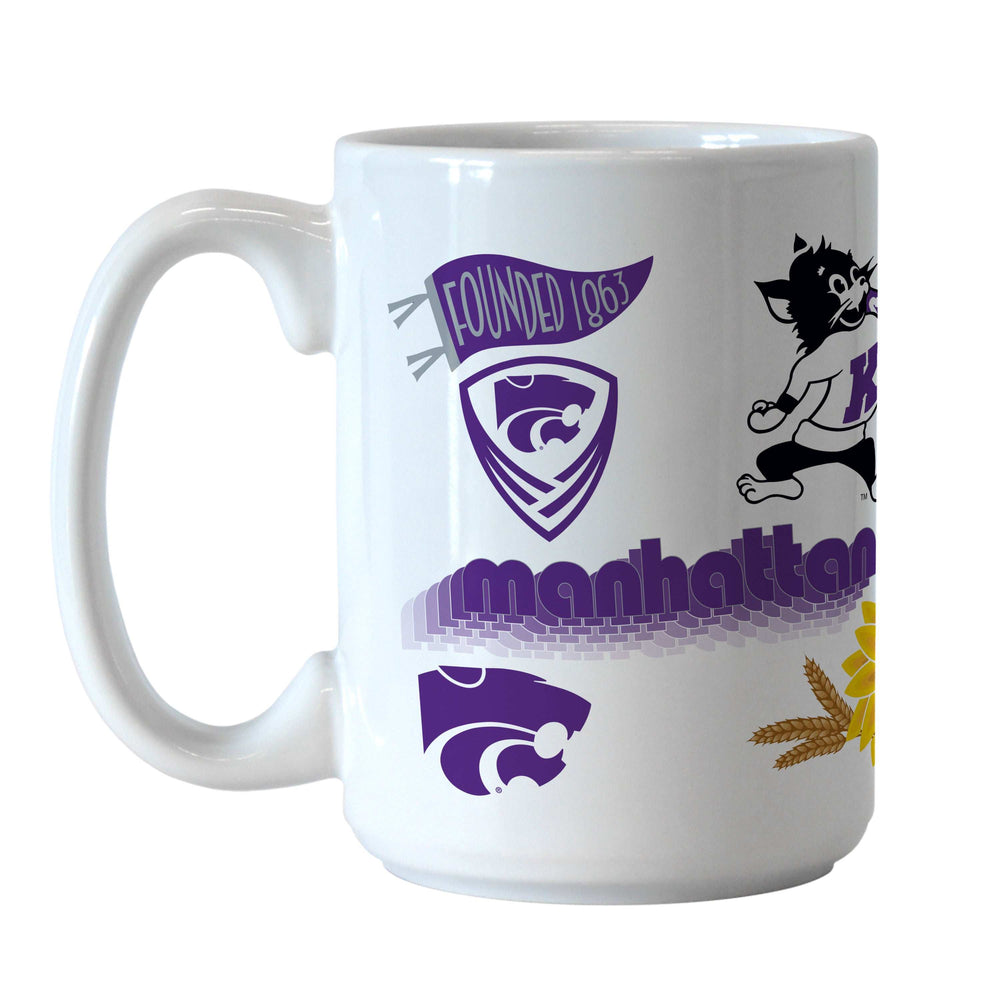 Kansas State 15oz Native Sublimated Mug - Logo Brands - Flyclothing LLC