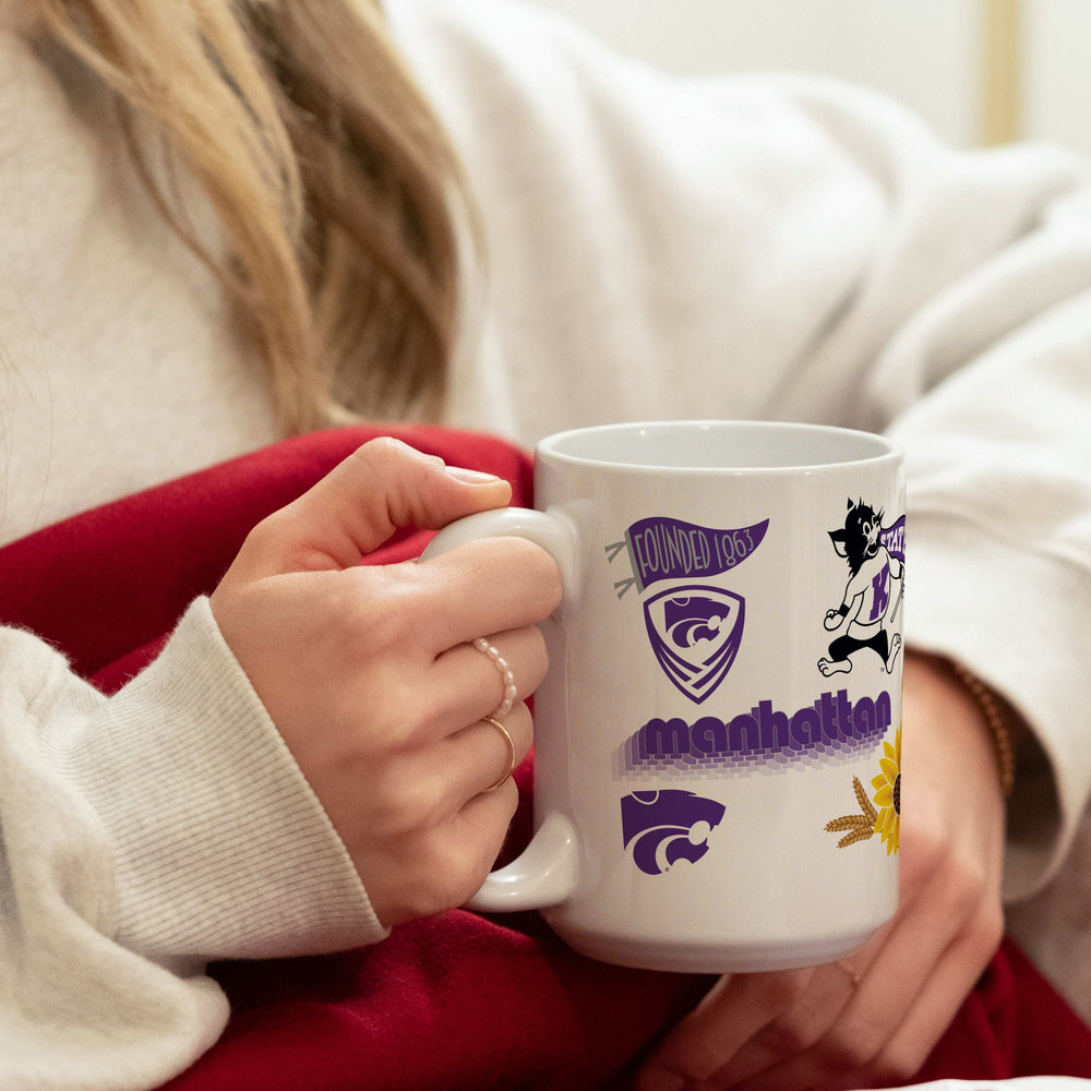 Kansas State 15oz Native Sublimated Mug - Logo Brands - Flyclothing LLC