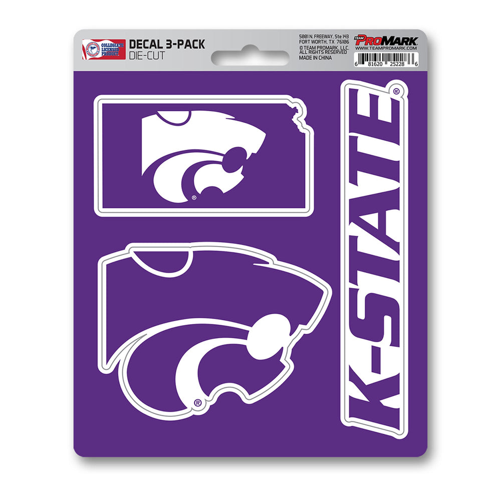Kansas State University Decal 3-pk