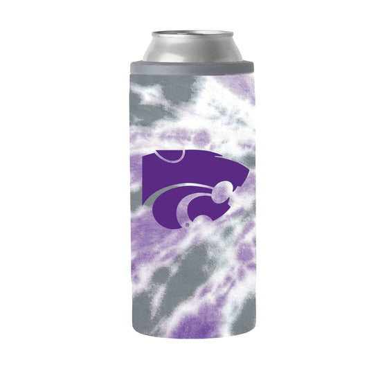Kansas State 12oz Tie Dye Slim Can Coolie - Logo Brands - Flyclothing LLC