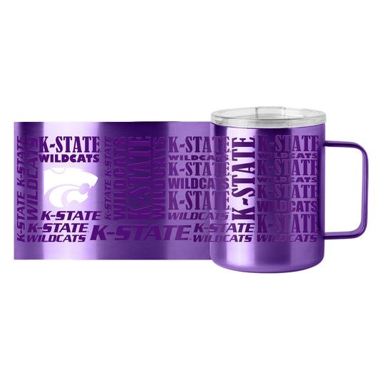 Kansas State 15oz Replay Stainless Steel Mug - Logo Brands - Flyclothing LLC
