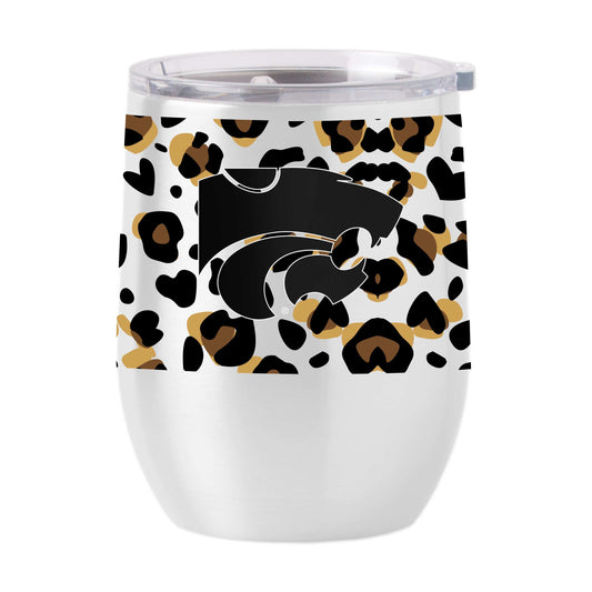 Kansas 16oz Neurtal Leopard Stainless Curved Beverage - Logo Brands - Flyclothing LLC